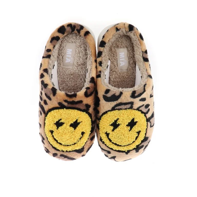 MIA GIRL Women's Lightning Bolt Smiley Slippers | Walmart (US)