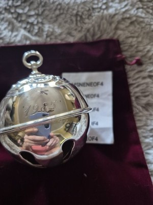 1985 Reed and Barton Holly Bell Christmas Ornament | eBay US