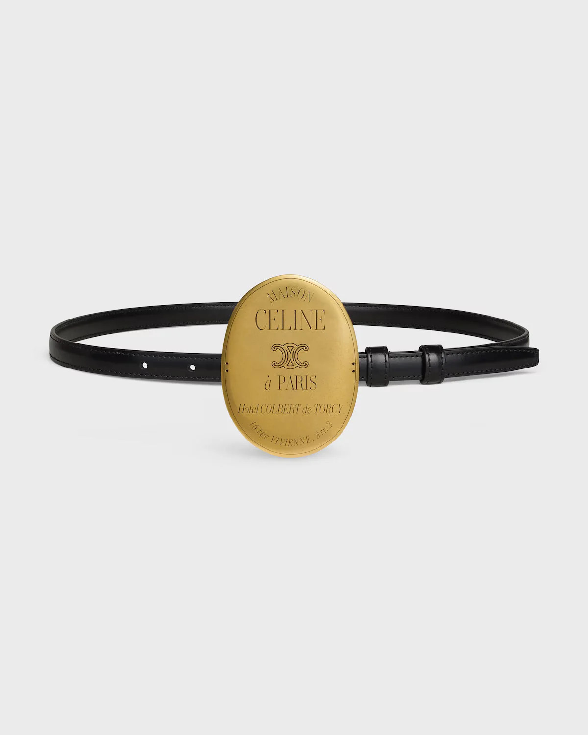 Celine Engraved Buckle Belt — Black | Italist Inc.