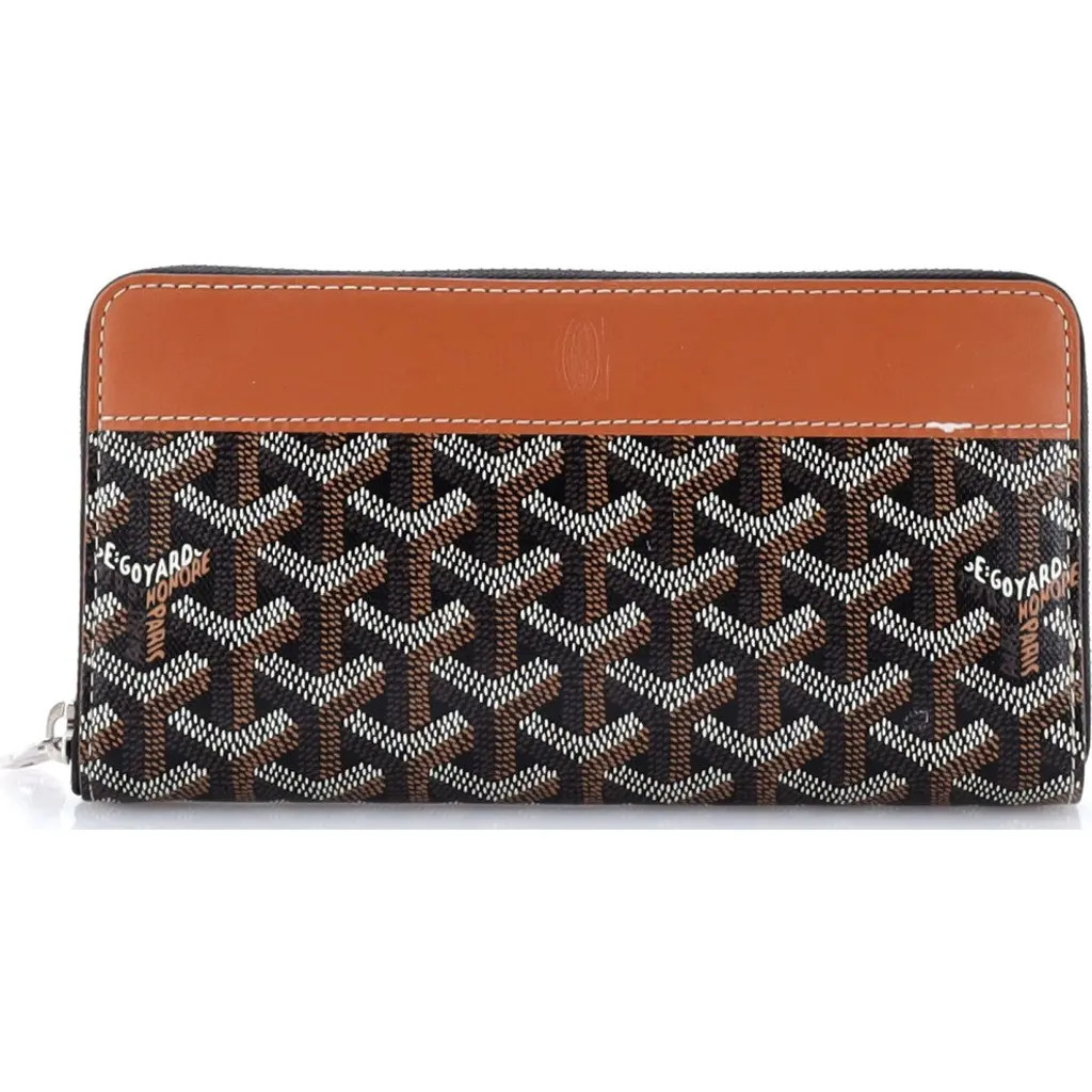 Pre-Owned Goyard Matignon Zip Wallet Coated Canvas with Leather in Brown at Nordstrom | Nordstrom