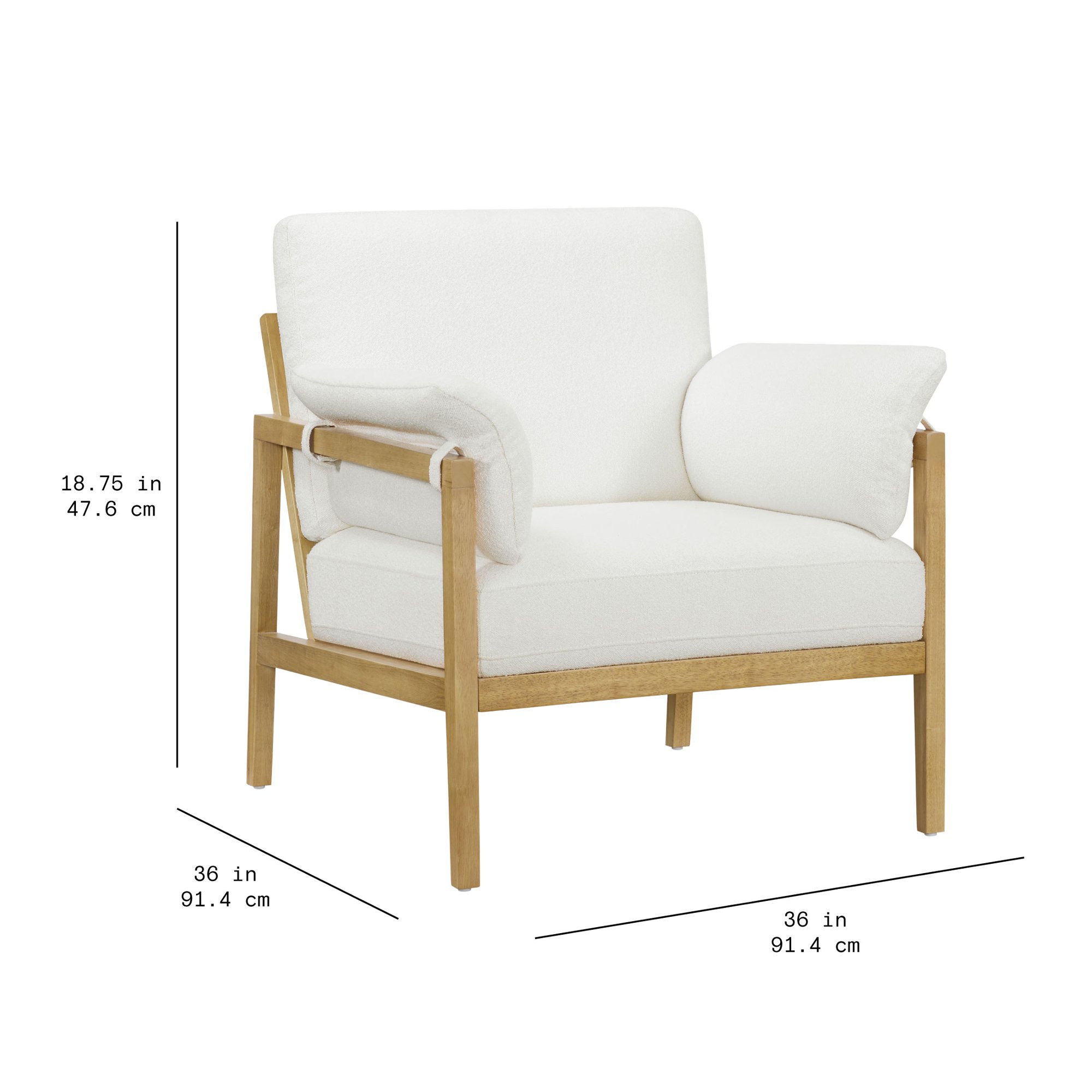 Beautiful Wrap Me Up Accent Chair with Removable Cushions by Drew, Cream | Walmart (US)