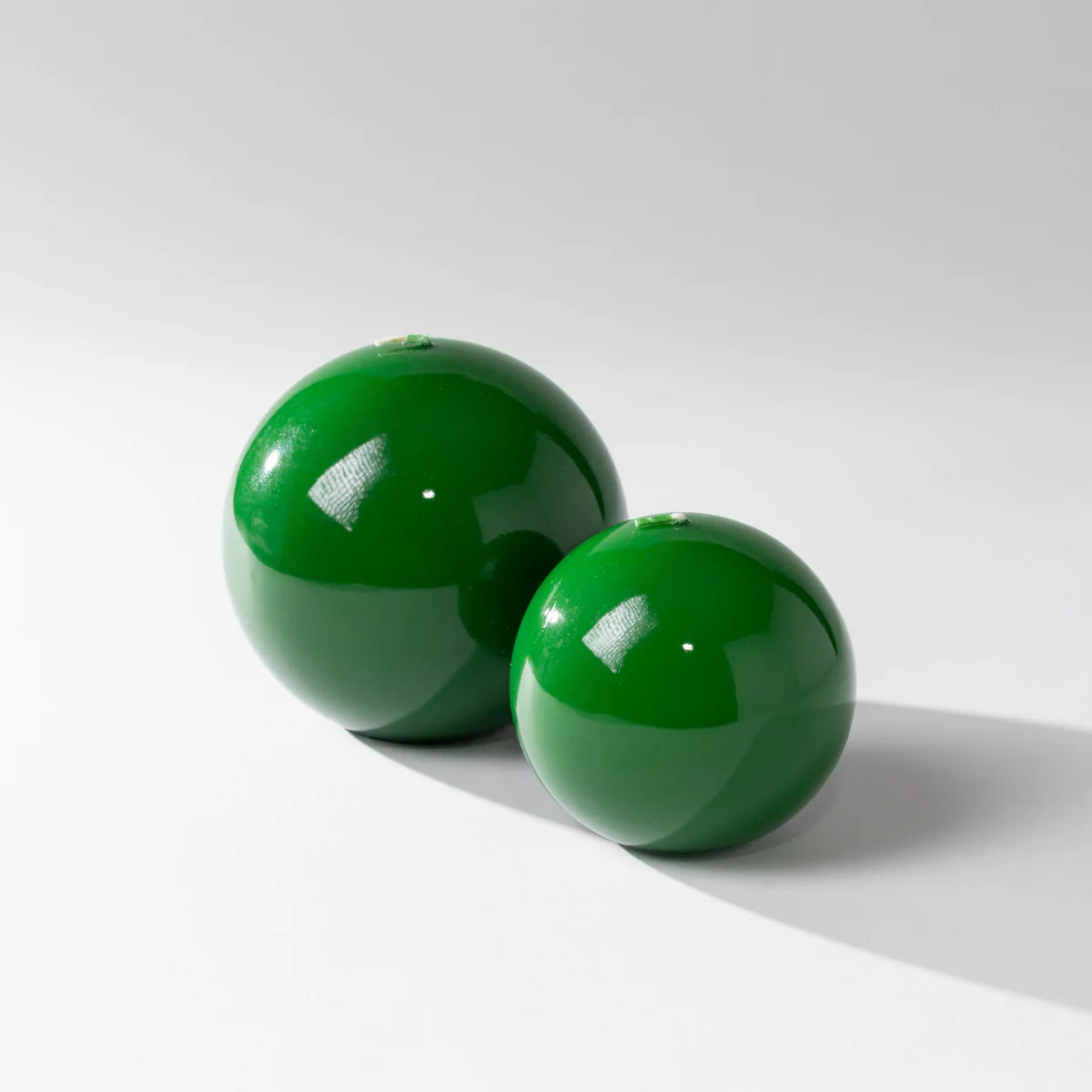 Green Lacquer Ball Candles | Modern Locke