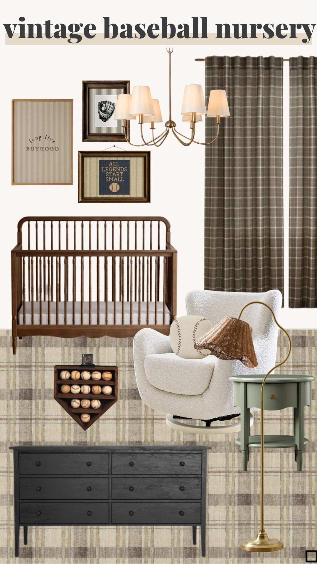 Vintage baseball nursery ideas! 


Curtain picks, sports themed, Ralph Lauren, wall art, ceiling lighting, rocking chair, rug

#LTKU #LTKHome #LTKBaby