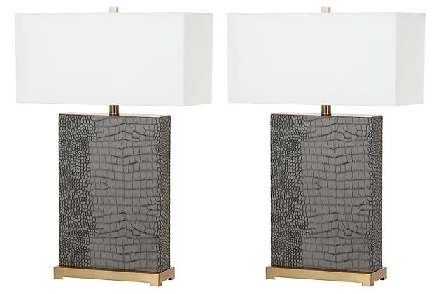 Faux Alligator Table Lamp (Set of 2) | Ashley | Ashley Homestore