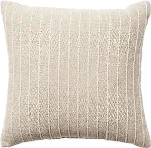 Nate Home by Nate Berkus Textured Cotton Decorative Throw Pillow | Modern Decorative Cushion for ... | Amazon (US)