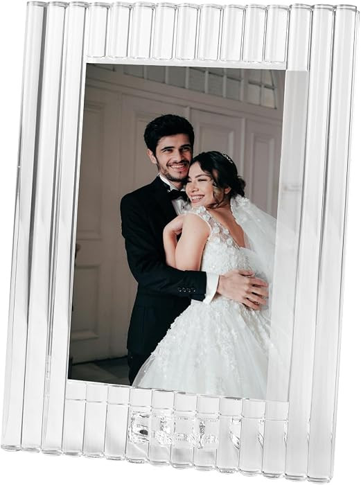 kitCom Crystal 5x7 Frame, Luxury Diamond Crystal Craft, Standing Photo Frame (Frame Size 7.48" x ... | Amazon (US)