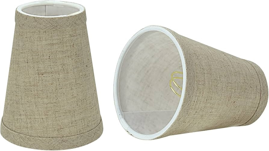 Aspen Creative 32665-2 Small Hardback Empire Shape Chandelier Clip-On Lamp Shade Set (2 Pack), Tr... | Amazon (US)