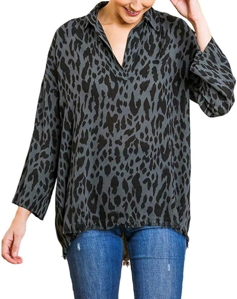 umgee USA Women's Leopard Tunic | Amazon (US)