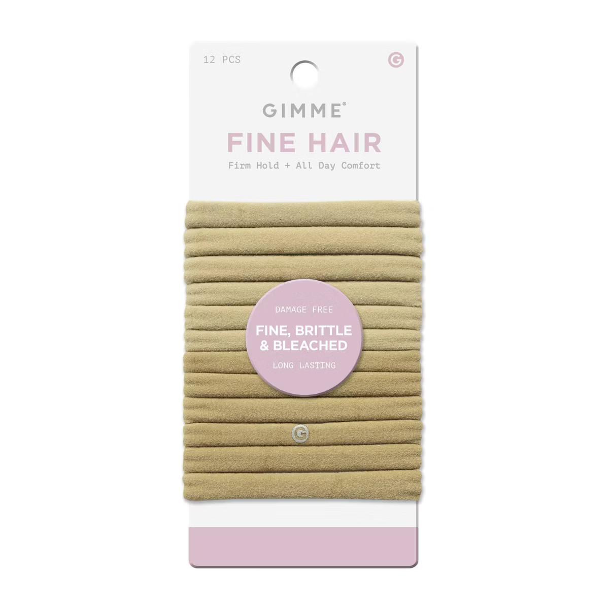 Gimme Beauty Fine Hair Tie Bands - Blonde - 12ct | Target