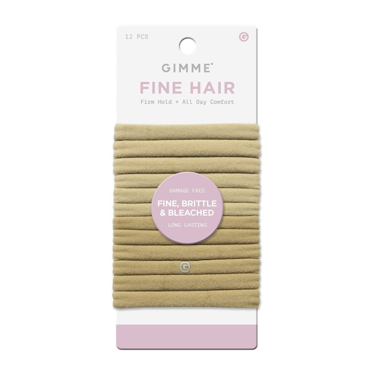 Gimme Beauty Fine Hair Tie Bands - Blonde - 12ct | Target