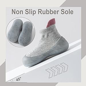 Hstyle Baby Sock Shoes Toddler Non-Slip Slippers Infant Walking Shoes Soft Rubber Sole Sneakers f... | Amazon (US)