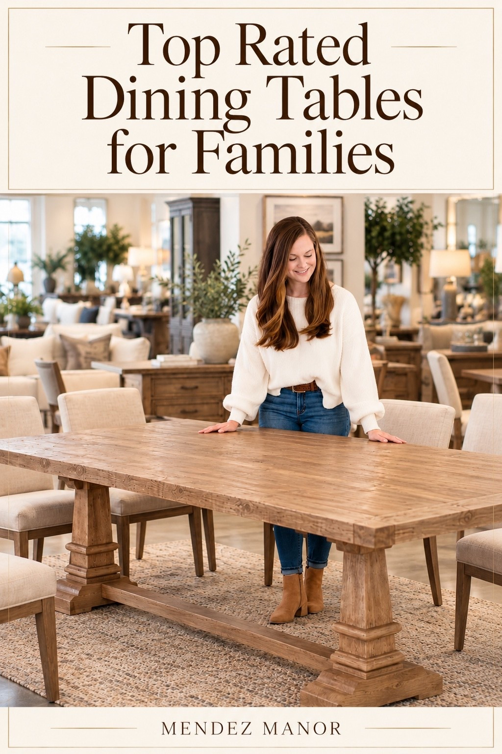 I’ve done the research and read the reviews. 

In this post I’ve curated some of the top rated dining tables for families of all kinds. 

If you’d like help furnishing and decorating your space, my flat-rate design packages make it easy to work with a professional designer, whether you’re local or long distance.

Learn more at mendezmanor.com

#LTKHome