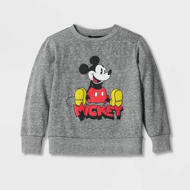 Toddler Boys' Disney Mickey Mouse Solid Pullover Sweatshirt | Target