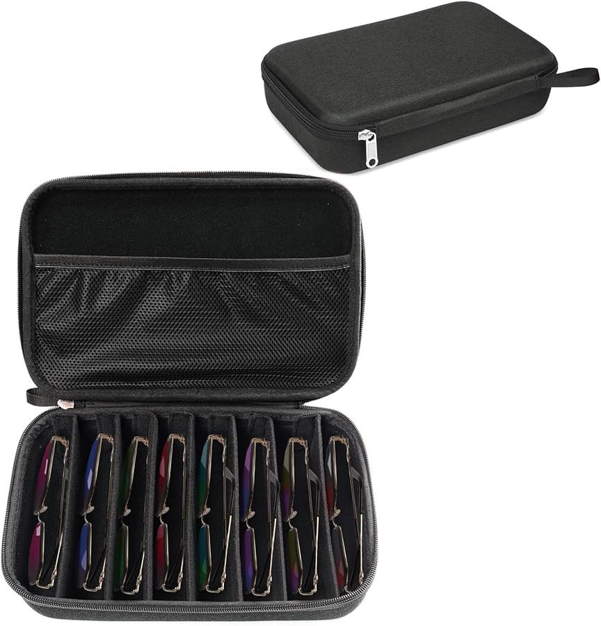 Bukere Travel Sunglasses Organizer Case Adjustable Slot For Multiple Eyeglasses Hard-shell Portab... | Amazon (US)