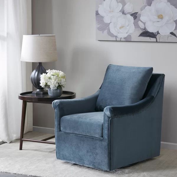 Franklin Square 28.54" Wide Polyester Swivel Armchair | Wayfair North America
