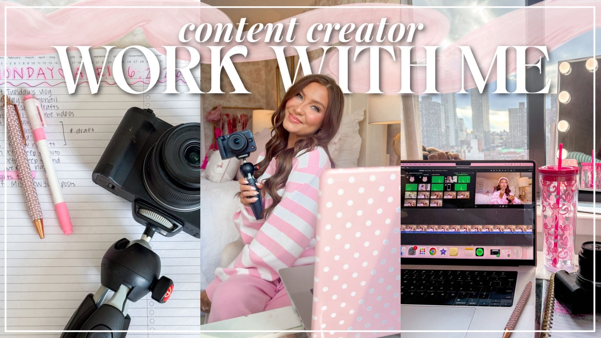 Cozy pink stripe set worn in my YouTube work day in my life vlog! Plus linking my laptop and phone case, and my camera I famed

#LTKootd #LTKdayinmylife