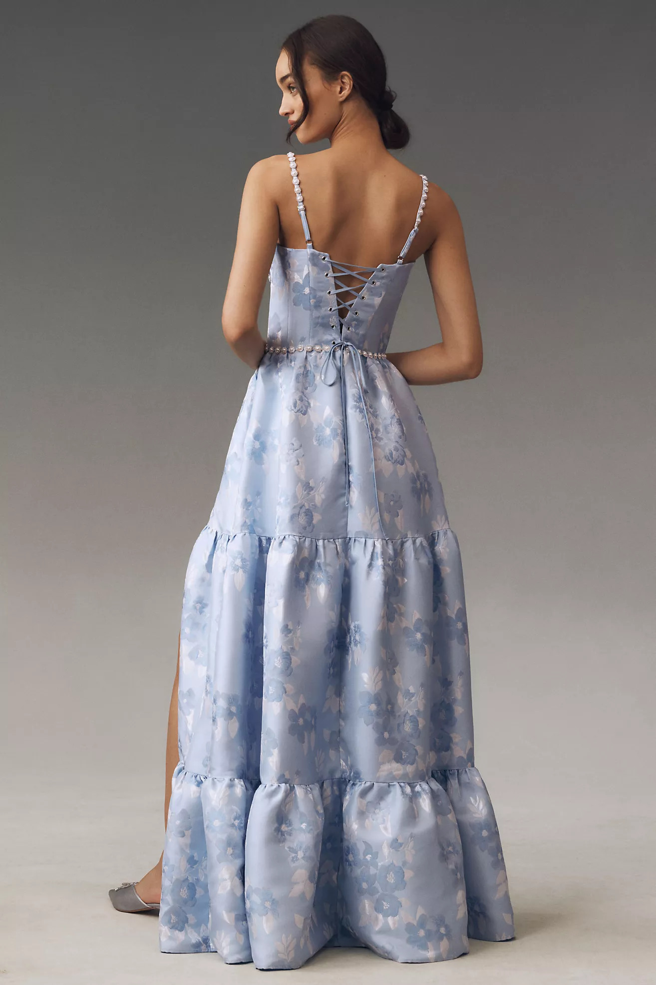 V. Chapman Lucetta Corset Tiered Maxi Dress | Anthropologie (US)