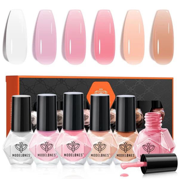 Jelly Kiss - 6 Colors Nail Polish Set | Modelones.com