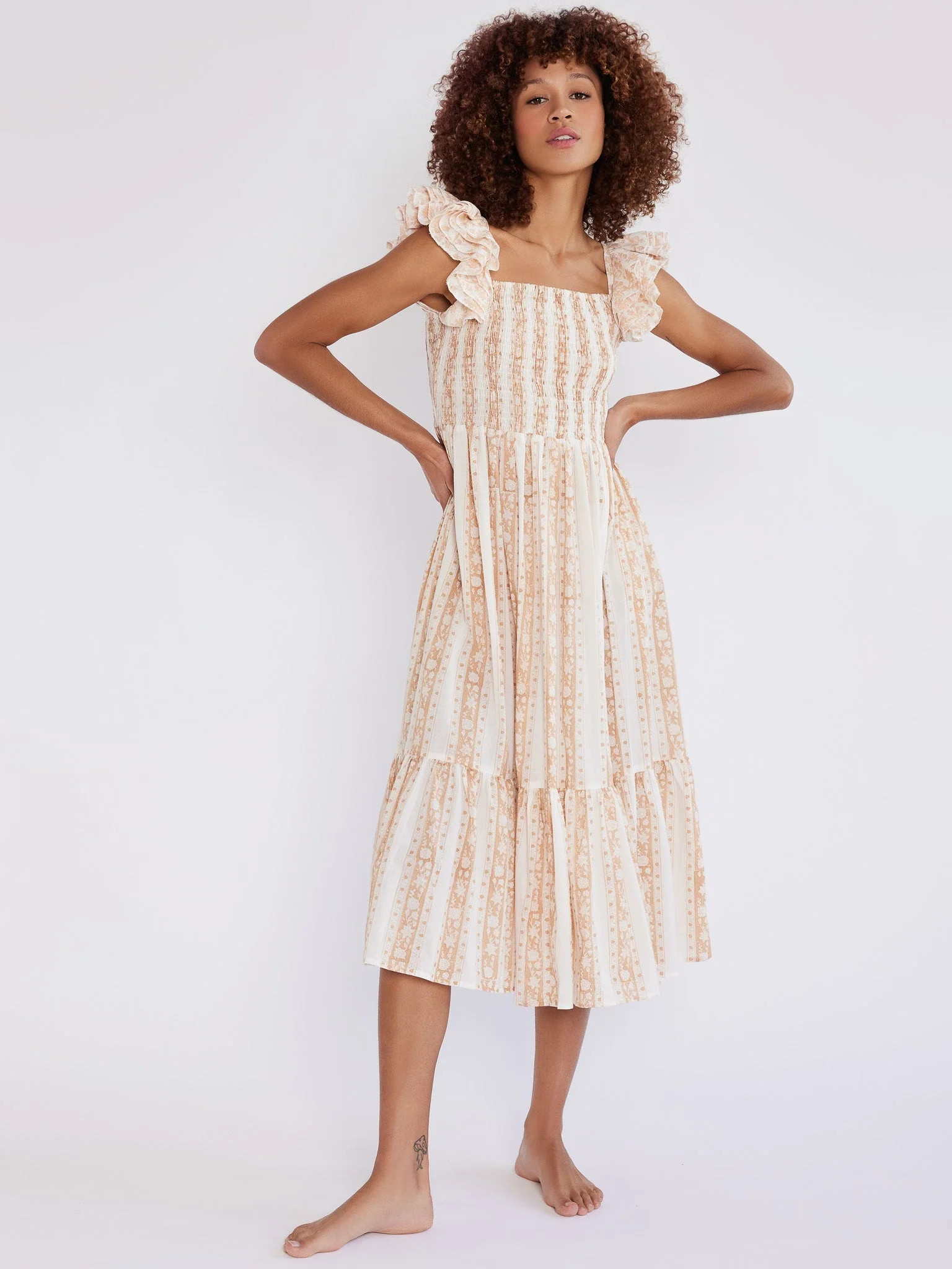 Shop Mille - Olympia Dress in Mumbai Stripe | Mille