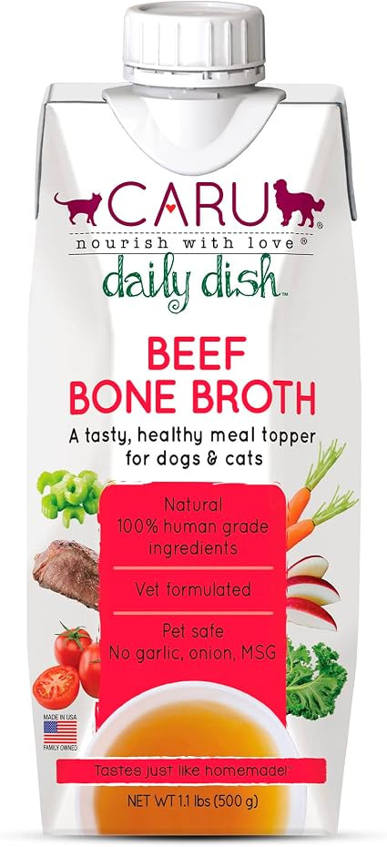Caru - Daily Dish Beef Bone Broth - Meal Topper for Dogs & Cats - Supports Overall Pet Health - P... | Amazon (US)