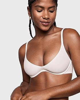 INLYRIC Women's Inbarely Plus Plunge Bra - Unlined Underwire Sexy Demi Balconette Bras | Amazon (US)