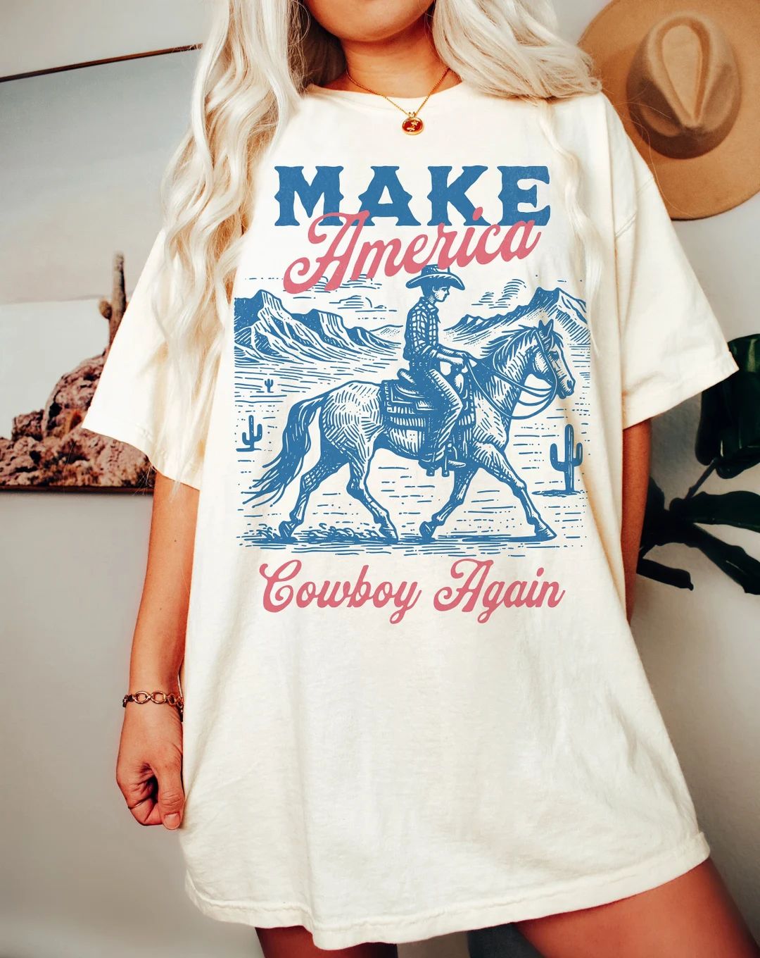 Make America Cowboy Again 4th of July Western Rodeo Shirt, Cowboy Shirt, Country Shirt, Western G... | Etsy (US)