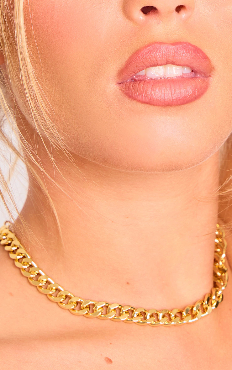 Real Gold Plated Single Chain Necklace | PrettyLittleThing US