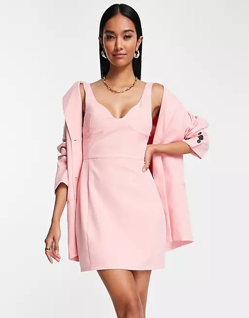 Extro & Vert structured body-conscious dress in bubblegum pink | ASOS | ASOS (Global)