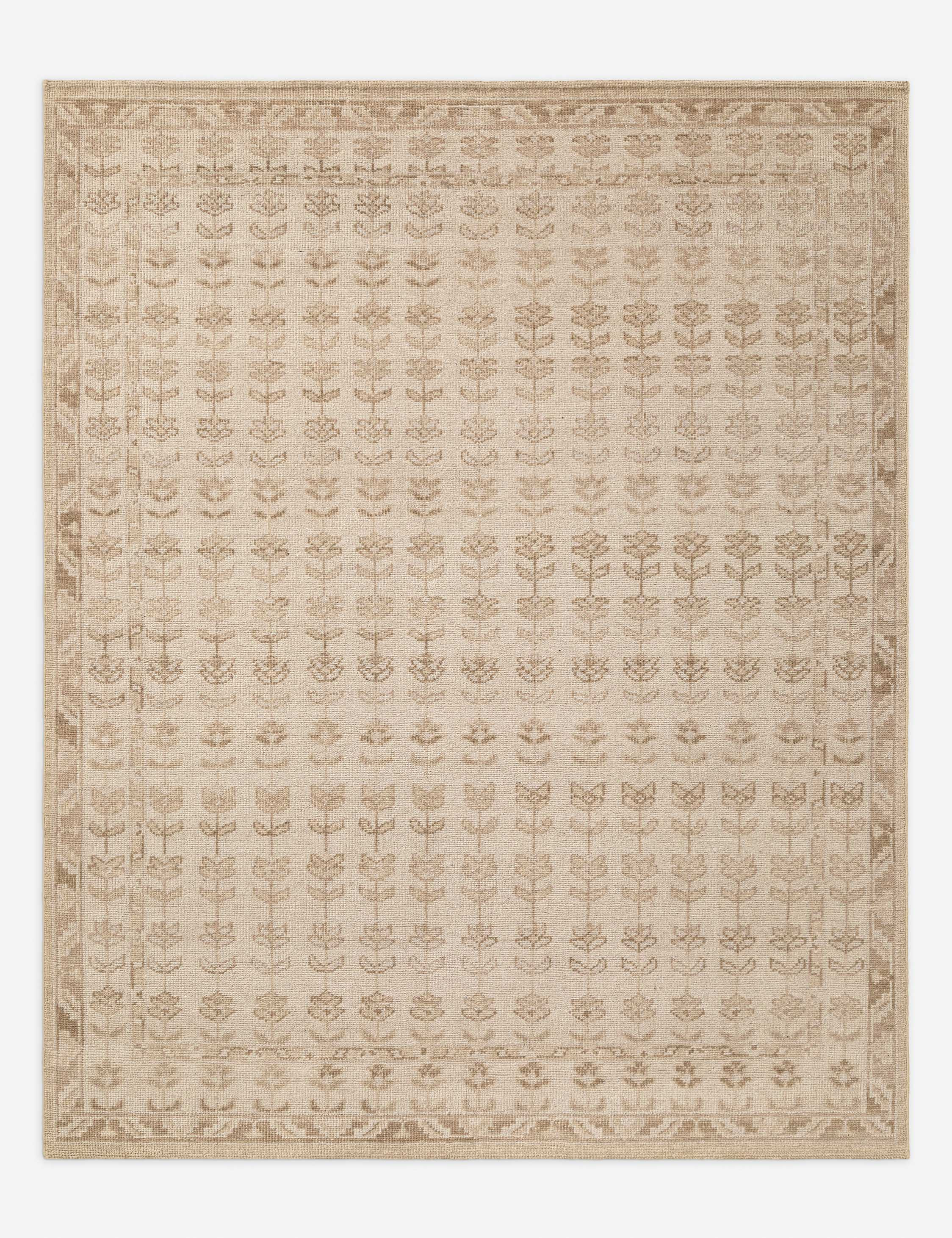 Bollen Hand-Knotted Wool Rug, Beige, 7'9" x 9'9 | Lulu and Georgia 