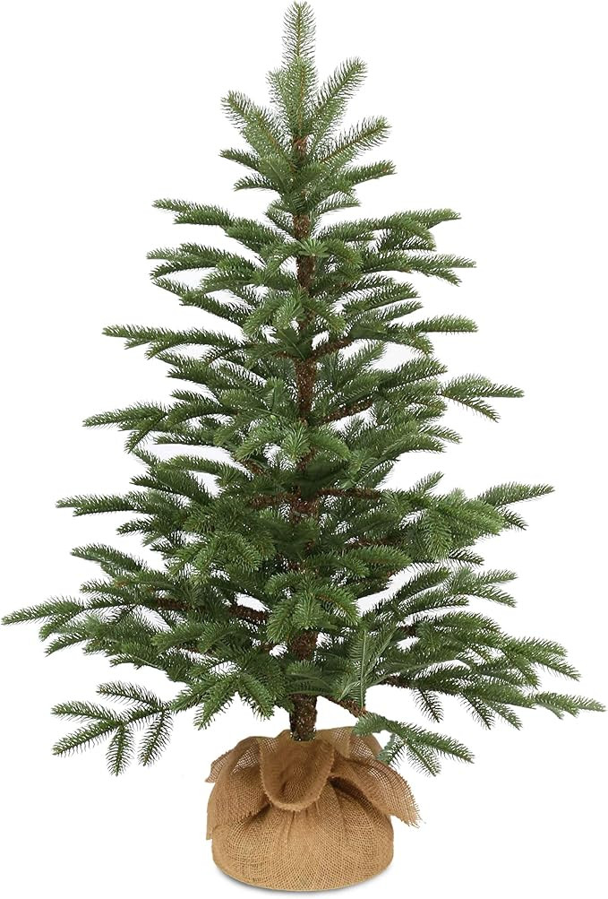 National Tree Company 'Feel Real' Artificial Mini Christmas Tree | Includes Cloth Bag Base | Norw... | Amazon (US)