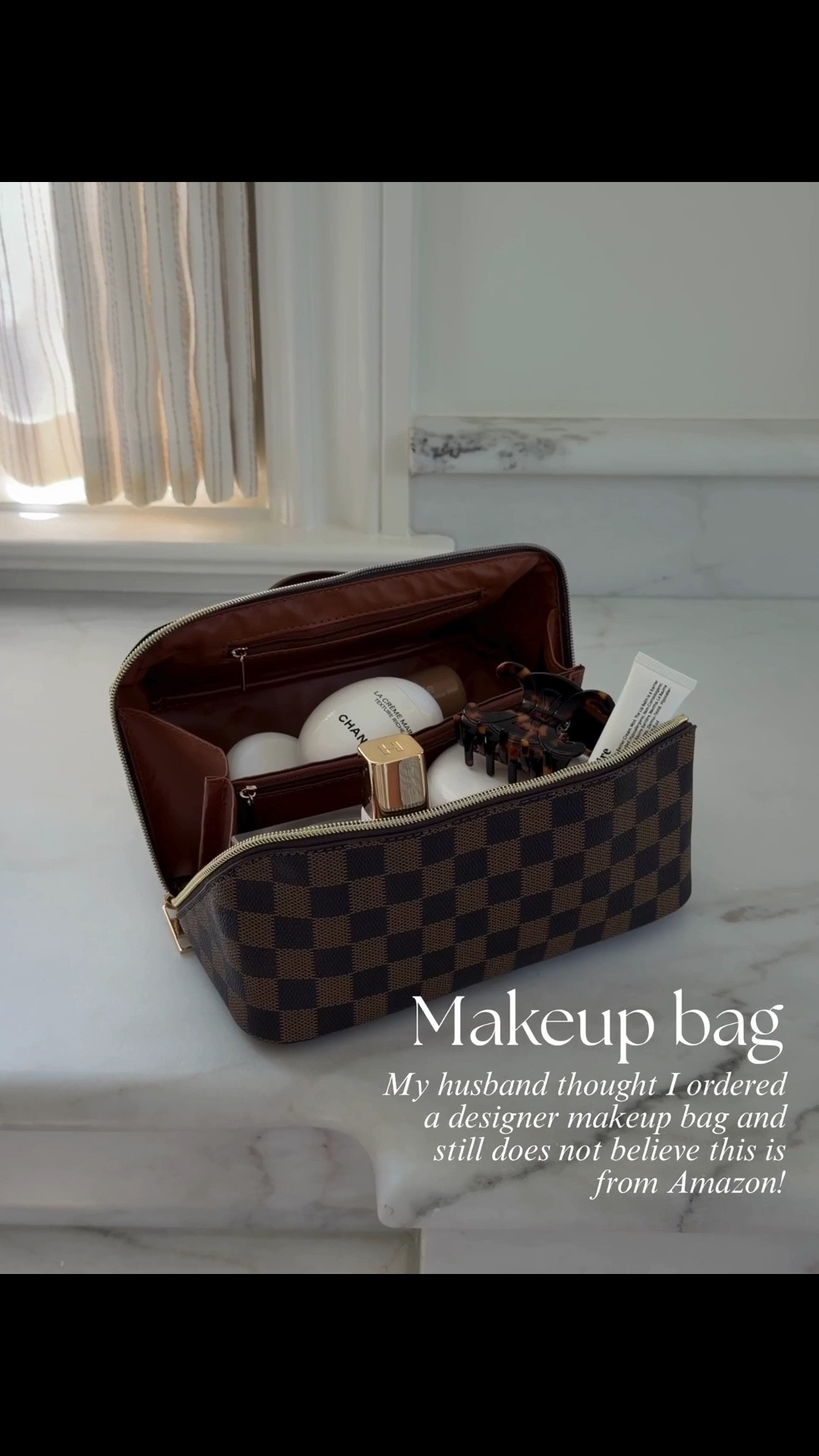 Amazon make up bag 🤎

#LTKSeasonal #LTKBeauty #LTKSaleAlert