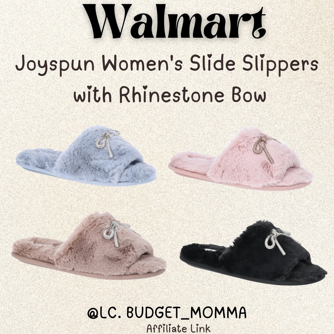 $15.98 Women’s Slide Slippers. Look at that Bow! 

#slippers #womens #walmart #walmartstyle #walmartfashion #rhinestone #bow 

#LTKStyleTip #LTKShoeCrush #LTKSeasonal
