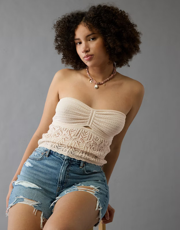 AE Cropped Sweater Tube Top | American Eagle Outfitters (US & CA)