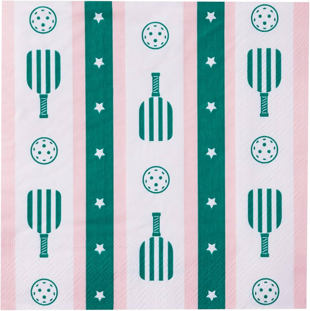 Bonjour Fête Le Pickleball Large Paper Party Napkins | 3-Ply Fancy for Sports Parties, Mother's ... | Amazon (US)