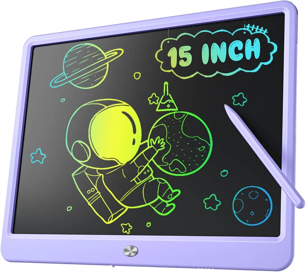 LCD Writing Tablet for Kids, Kidopire 15 Inch Large Screen Doodle Board, Colorful Drawing Writing... | Amazon (US)