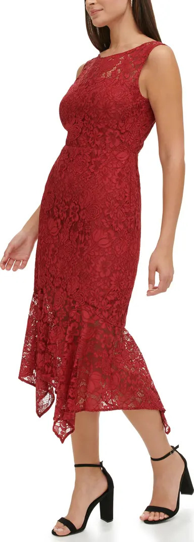 Floral Lace Asymmetric Dress | Nordstrom Rack