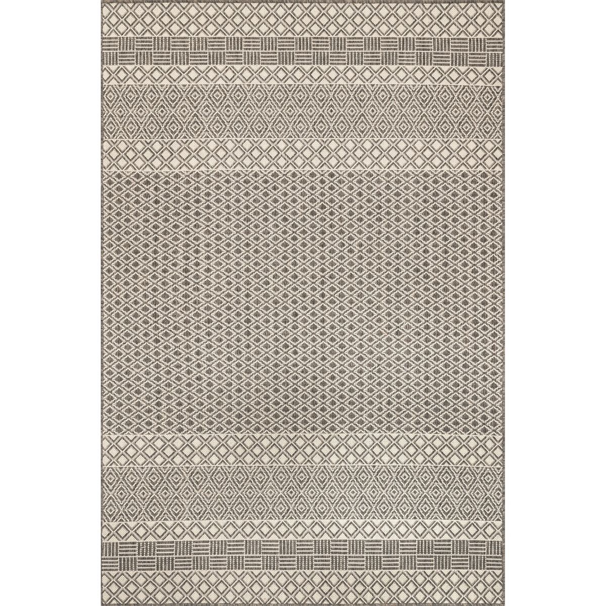 nuLOOM Tilly Striped Lattice Indoor/Outdoor Area Rug 8x10, Light Grey | Target