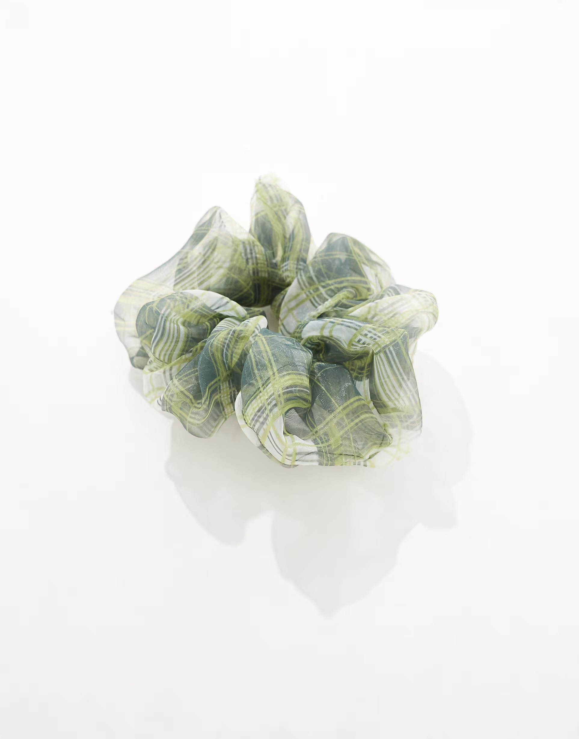 DesignB London organza hair scrunchie in check print | ASOS (Global)