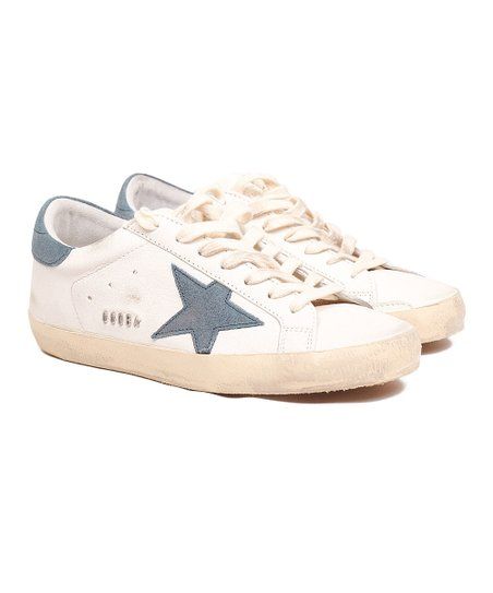 Golden Goose White & Slate Super Star Leather Sneaker - Men | Zulily