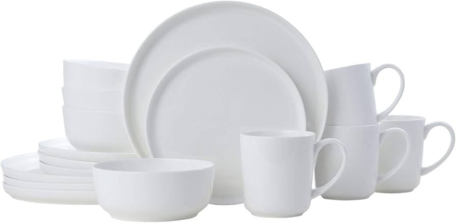 Mikasa Samantha Chip-Resistant 16 Piece Set, Service For 4, White | Amazon (US)