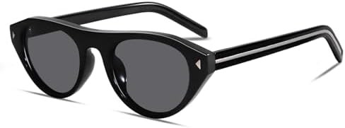 Amazon.com: TYA Retro Oval Sunglasses for Women Men Trendy Narrow Shades Vintage Cat Eye UV400 Pr... | Amazon (US)
