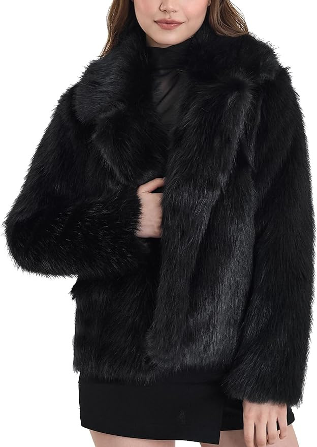 Yimoon Women's Faux Fur Coat Fluffy Faux Fur Jacket Winter Furry Open Front Lapel Shaggy Parka Co... | Amazon (US)