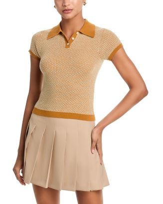 Pique Polo Cashmere Top | Bloomingdale's (US)