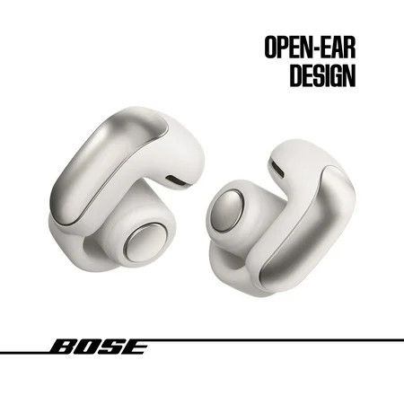 Bose Ultra Open Ear Headphones, Bluetooth Wireless Earbuds with Charging Case, White Smoke | Walmart (US)