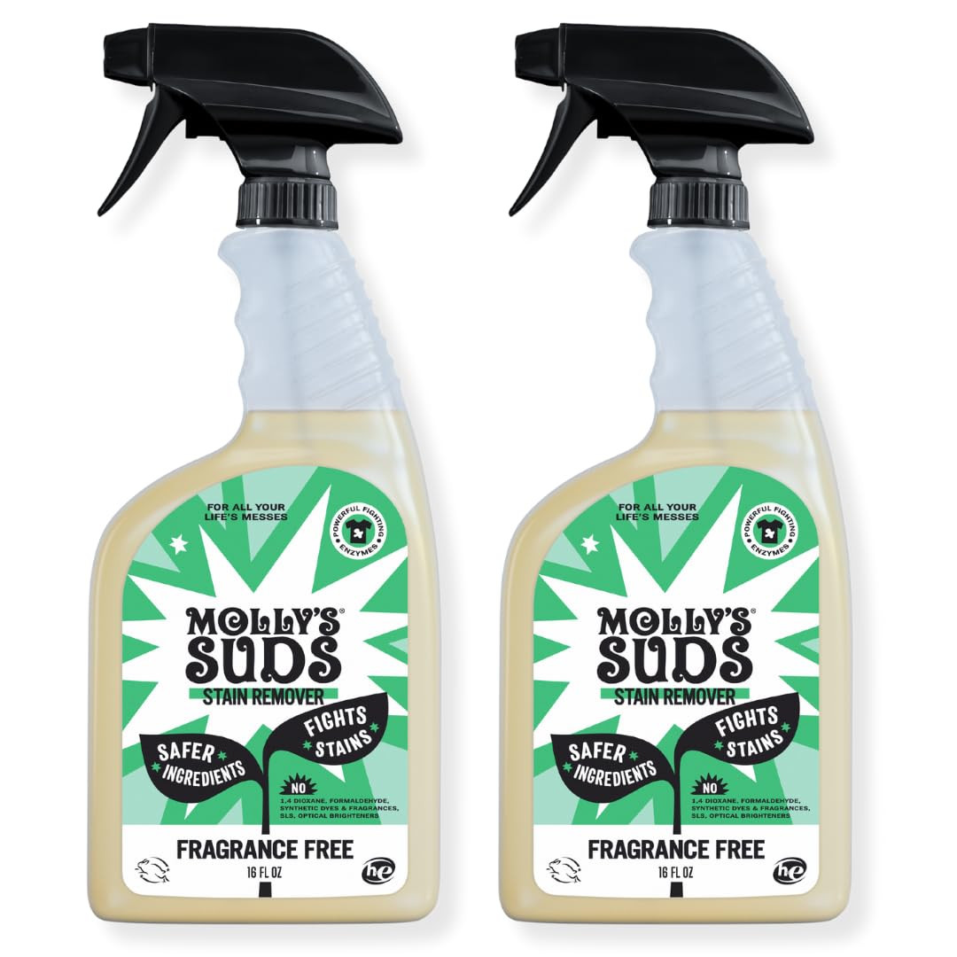 Molly's Suds Laundry Stain Remover Spray | Gentle Yet Powerful, Great for Baby & Pet Stains | Cle... | Amazon (US)