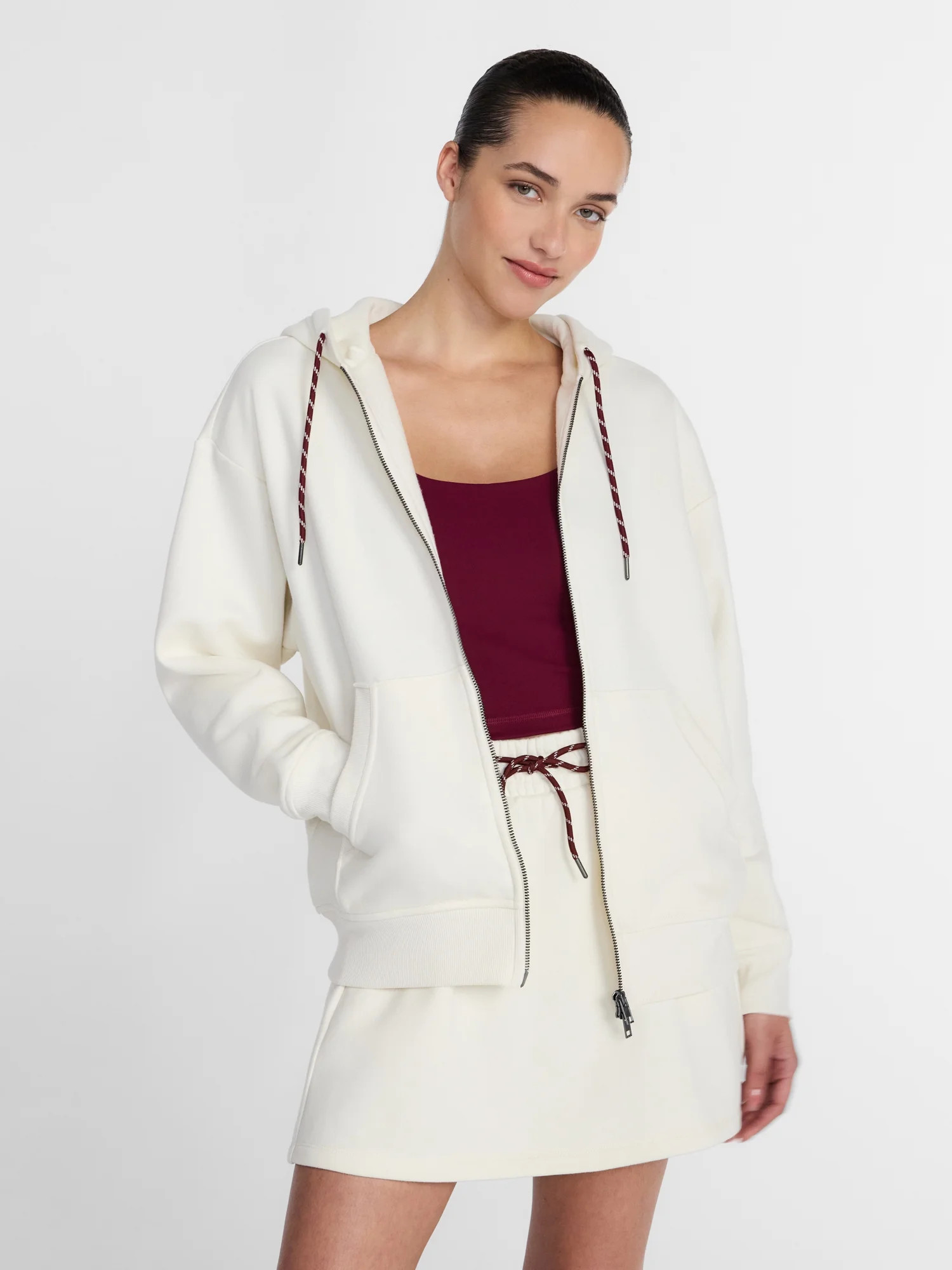 Athletic Works Women's and Women's Plus Full Zip Fleece Hoodie, Sizes XS-4X | Walmart (US)