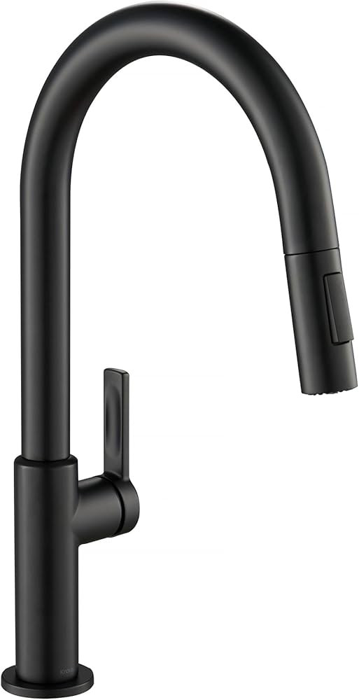 KRAUS Oletto Single Handle Pull Down Kitchen Faucet in Matte Black, KPF-2820MB | Amazon (US)