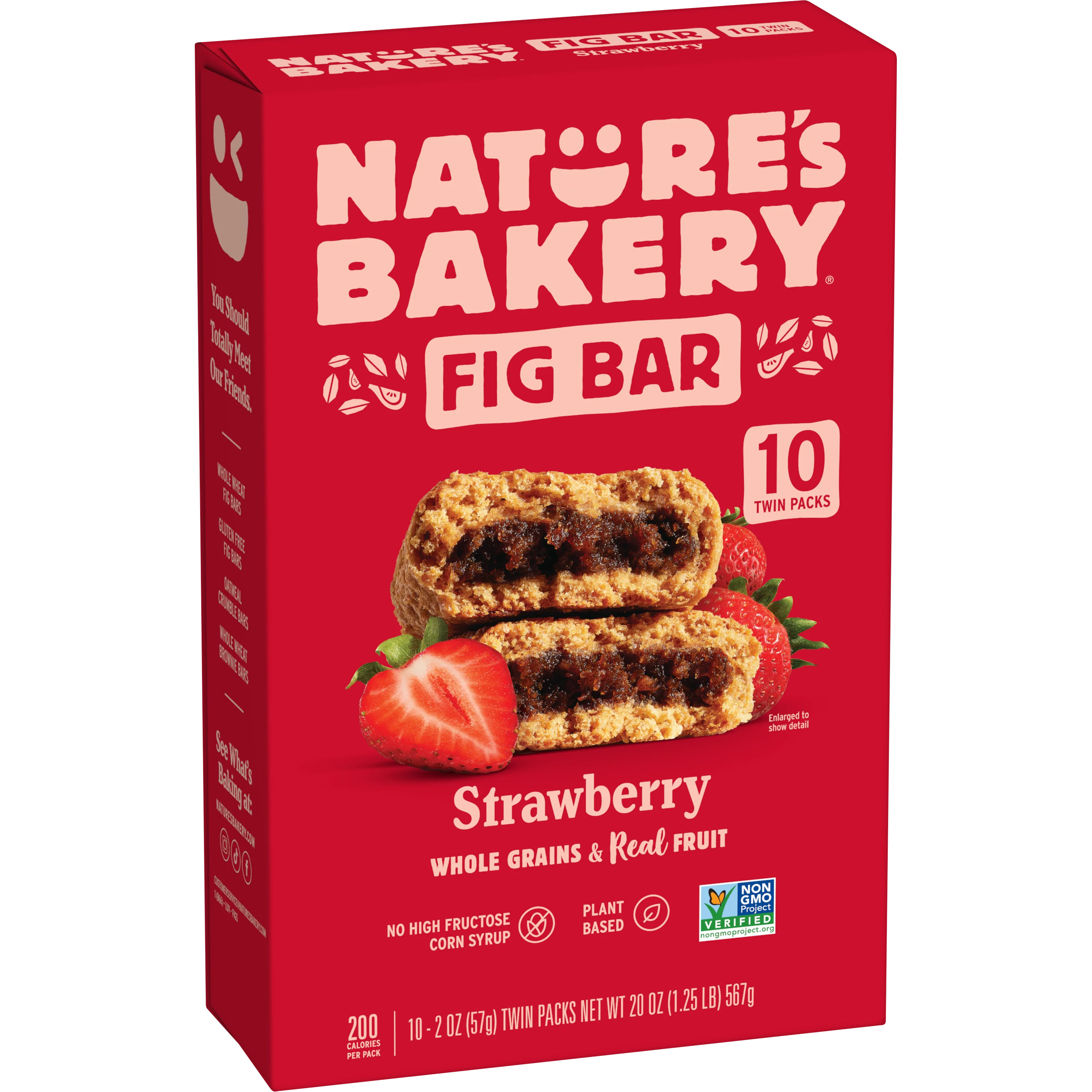 Nature's Bakery Whole Wheat Fig Bar Strawberry 10ct Carton | Walmart (US)