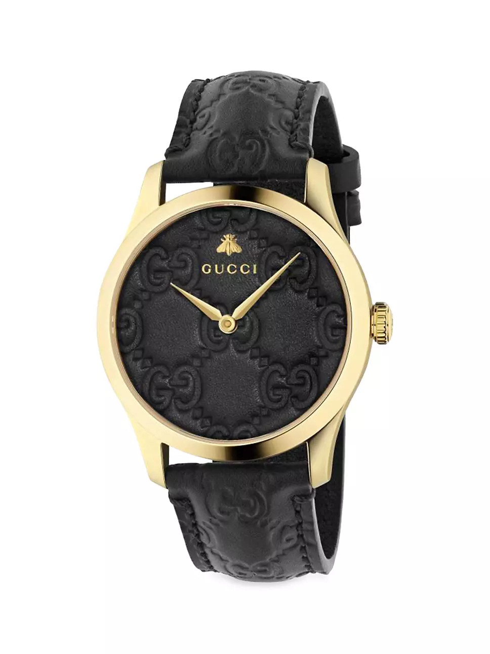 Gucci G-Timeless Goldtone Stainless Steel Leather Strap Watch | Saks Fifth Avenue