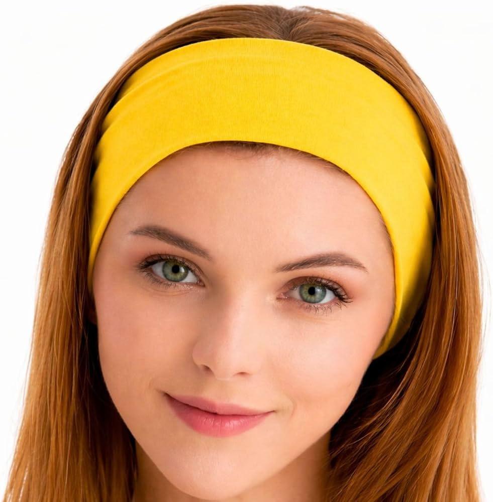 Amazon.com: Headbands for Women Men Solid Color Non-Slip for Yoga, Fashion Sports Hair Bands for ... | Amazon (US)